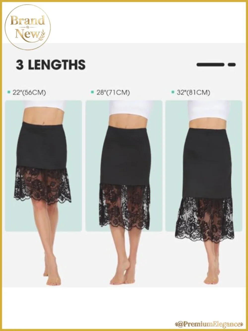 Half Slips for Women Anti-Static Lace Trim Underskirt Soft Stretchy